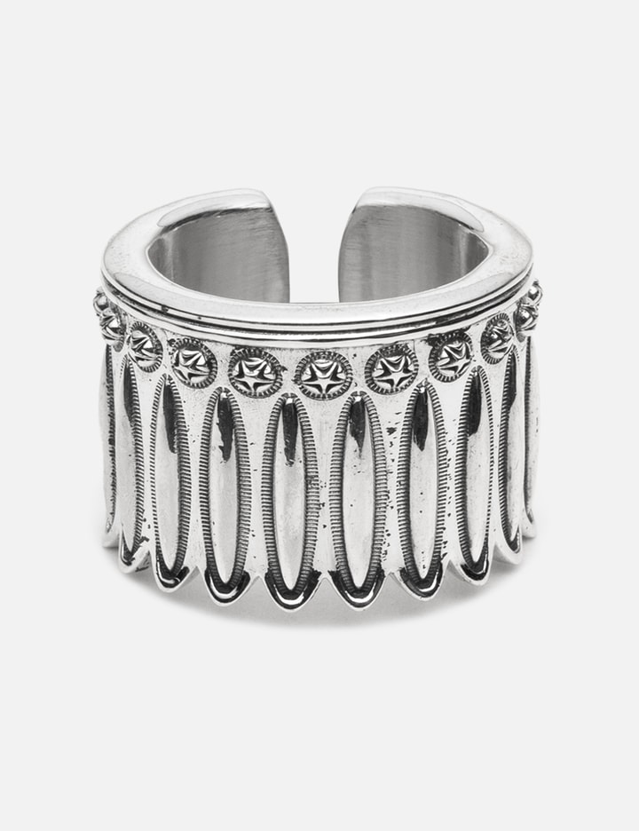 Feather Head Star Ring