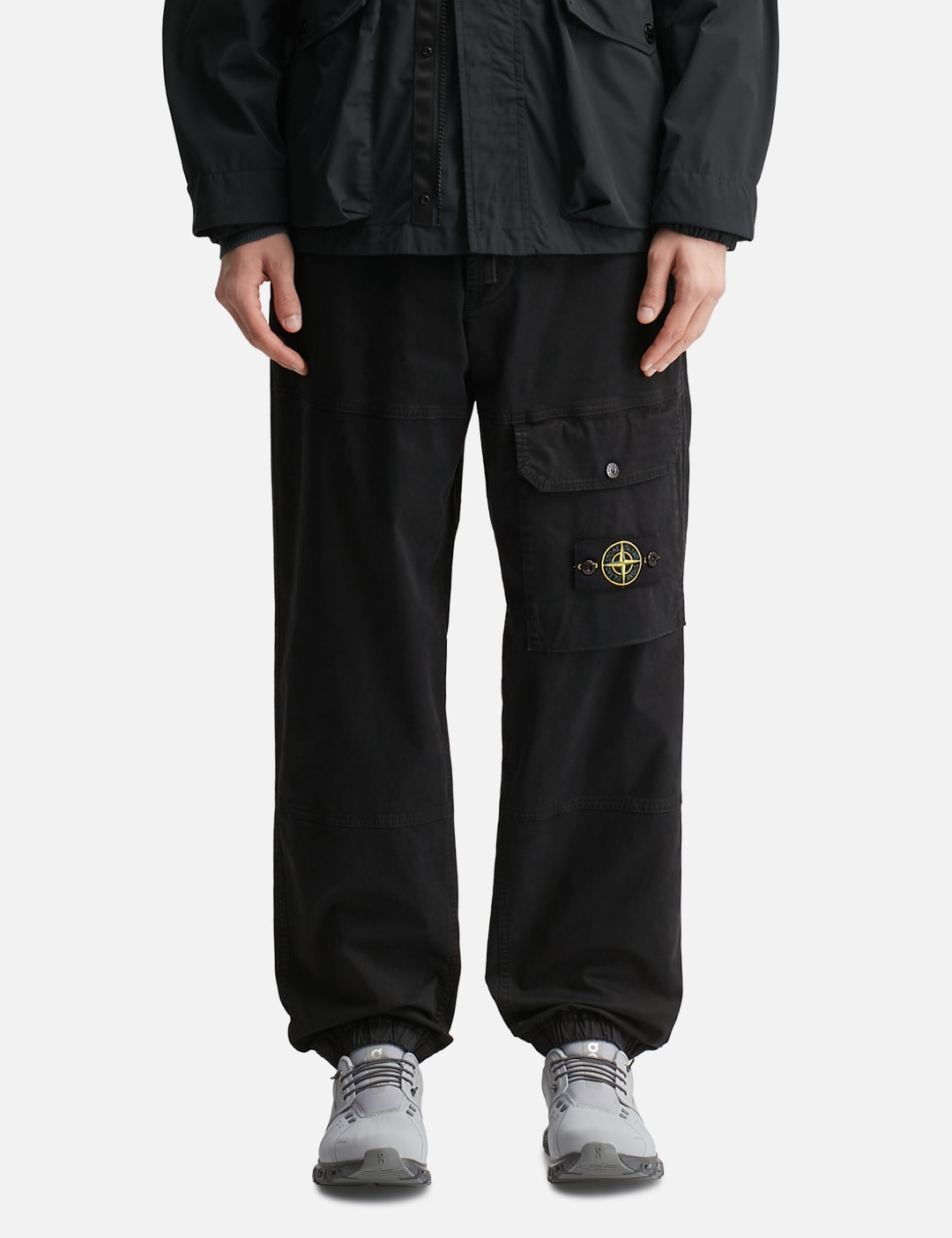 Organic Cotton Stretch Broken Twill 'OLD' Effect Cargo Trousers view 18