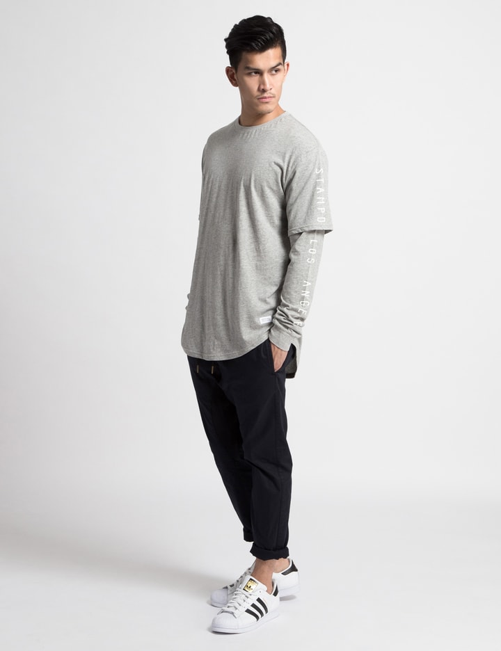 Grey Layered Long Sleeve T-Shirt Placeholder Image