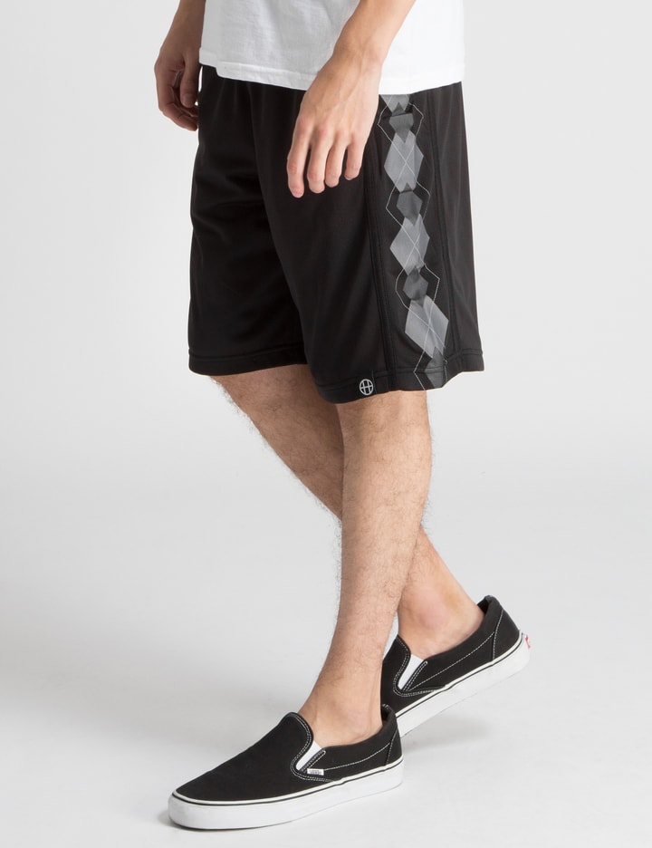 Black Targyle Mesh Shorts  Placeholder Image