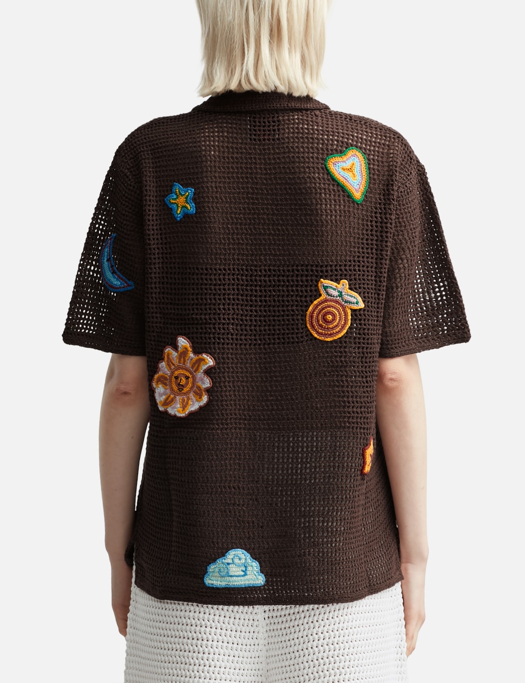 Motif Crochet Polo Shirt view 10