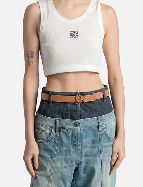Reversible Anagram Belt in Smooth Calfskin Reversible Anagram belt in smooth calfskin Red - LOEWE USA  main image 4