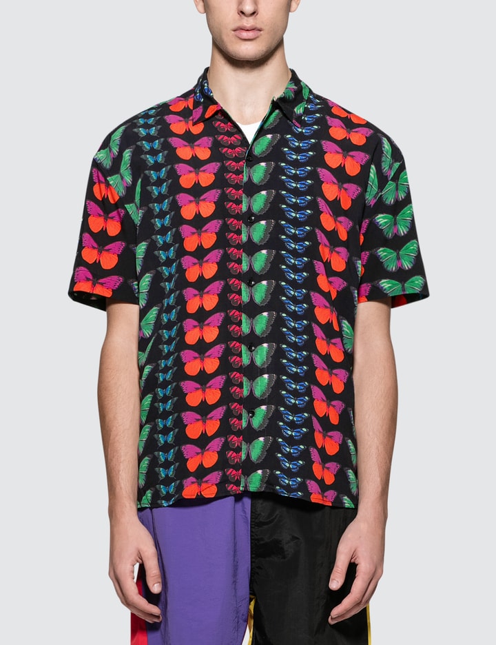 Pleasures Butterfly Short Sleeve Button Up