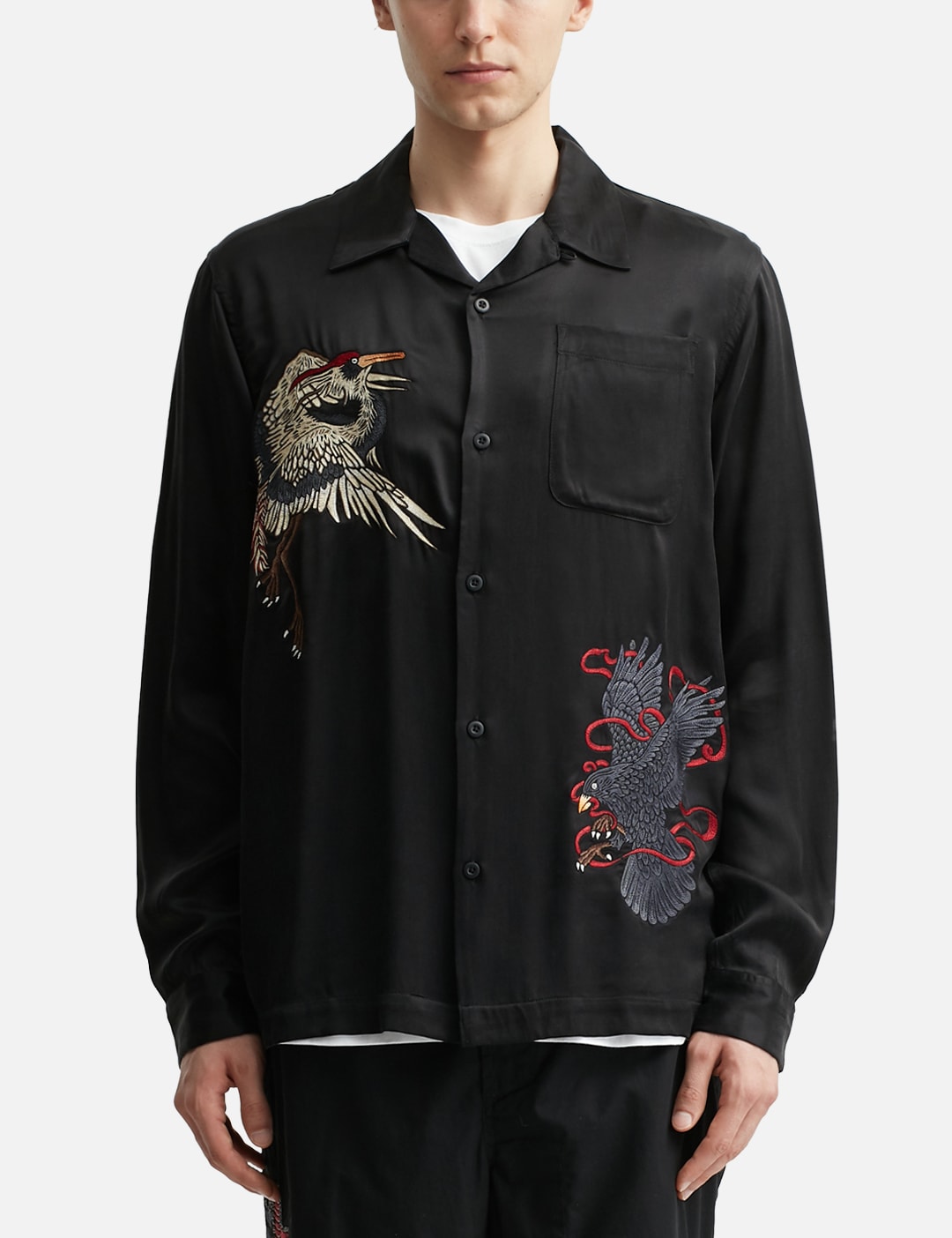 Crow And Heron Camp Collar Shirt view 11