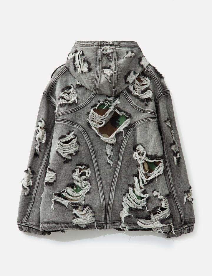 Hell Denim Camo Hooded Zip-up Placeholder Image