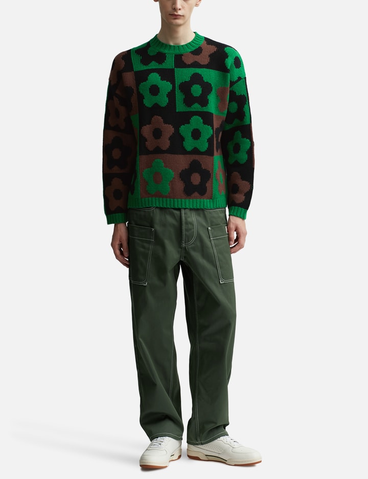 'Boke Flower Checkerboard' Checked Jumper Placeholder Image