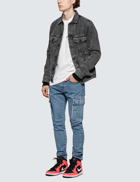 Off-White™ - Slim Denim Jacket With Fleece | HBX