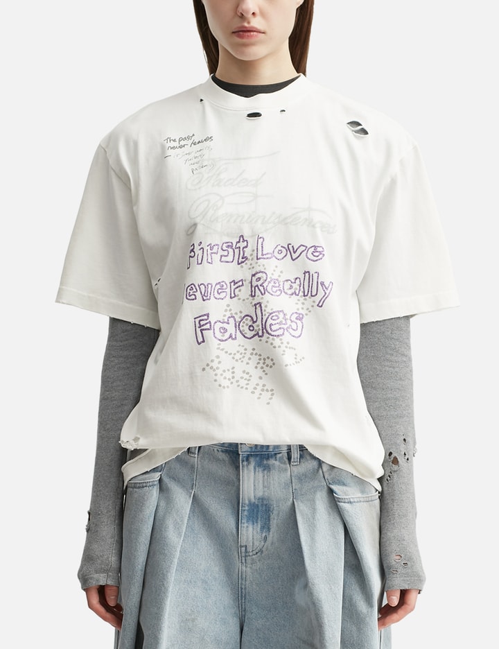 Lcdc Distressed Oversized T-shirt In White