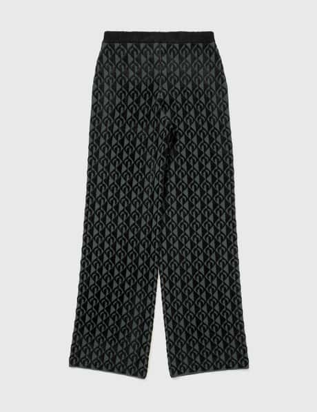 Marine Serre - Moon Lozenge Textured Knit Pants | HBX - Globally 
