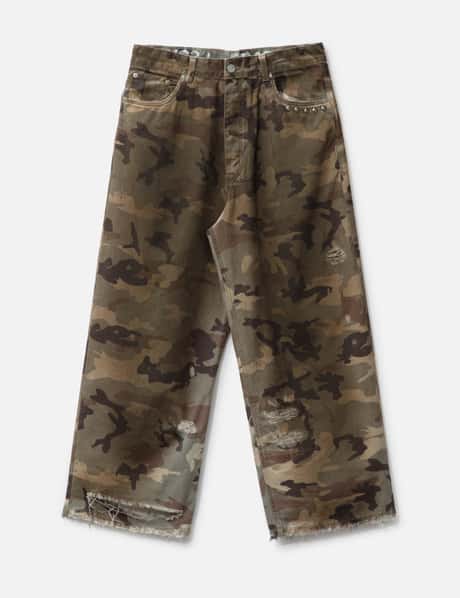 PIET Distressed Camo Oversized Denim