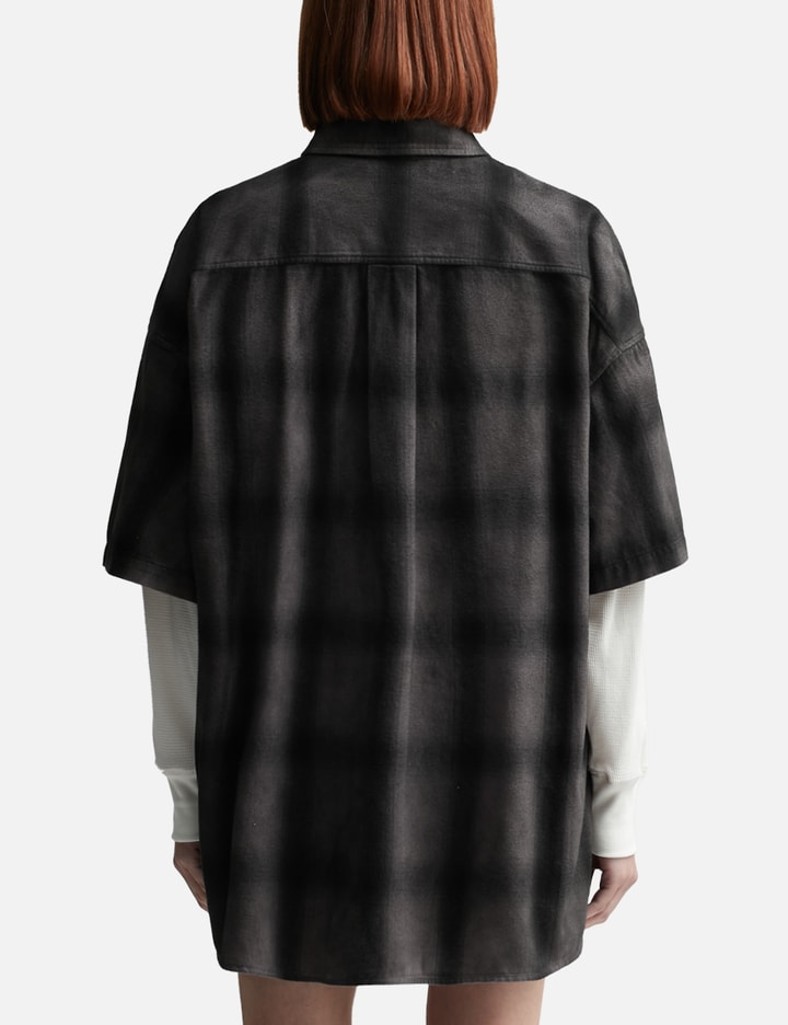 Pre-Styled Shadow Plaid Shirt Dress Placeholder Image