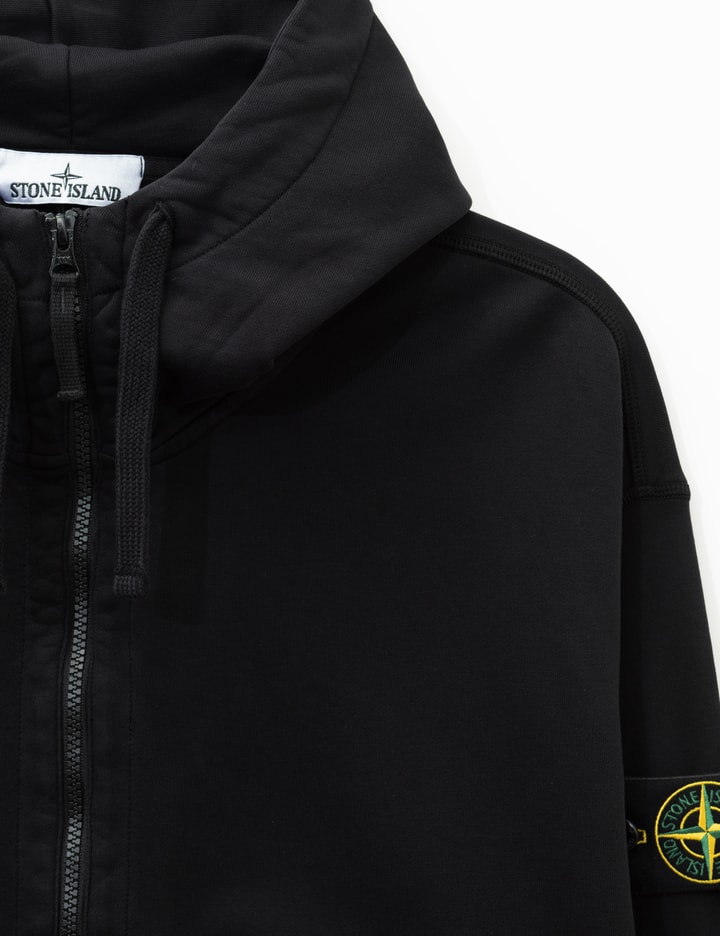 Stone Island Organic Cotton Fleece Zip-Up Hooded Sweatshirt
