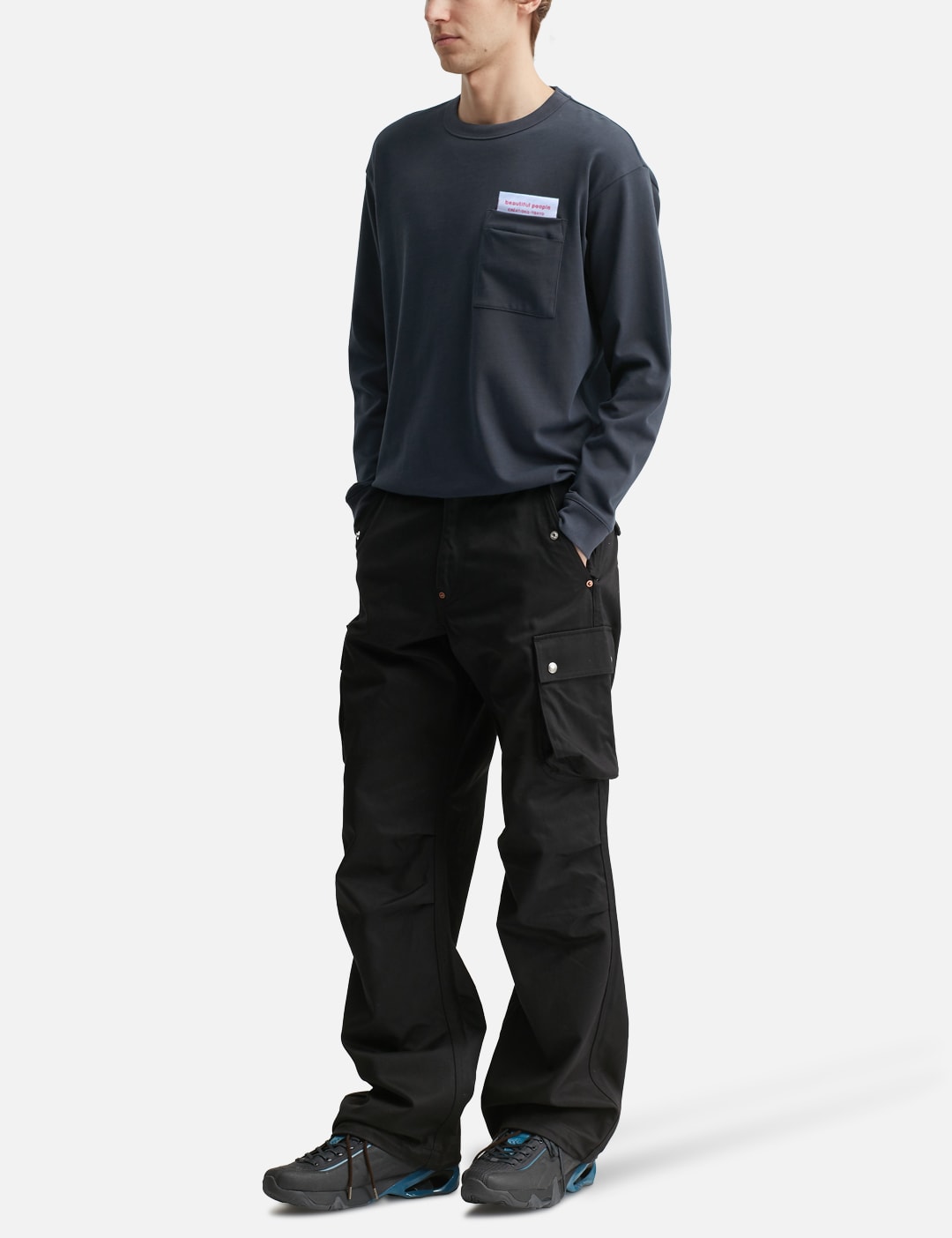 Suvin Compact Jersey Big QOL Tag Long T-Shirt view 15