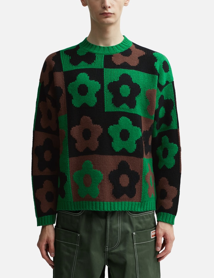 'Boke Flower Checkerboard' Checked Jumper Placeholder Image