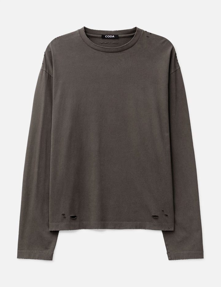 Faded Grey Aging Damaged Long Sleeve T-Shirt Placeholder Image