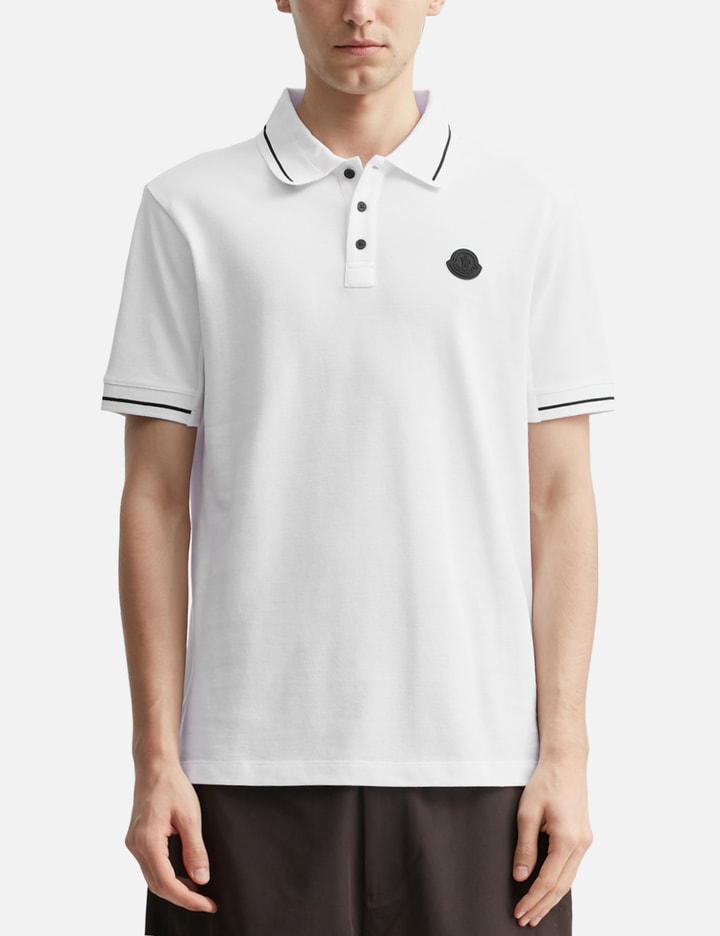 Moncler Logo Patch Cotton Polo Shirt