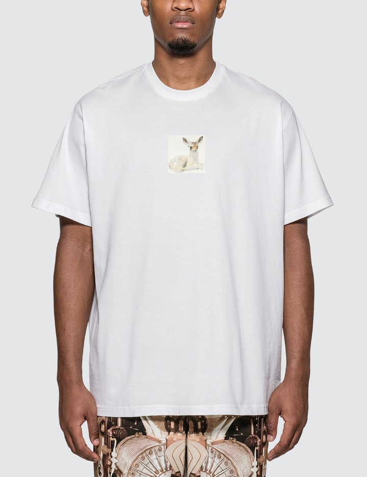 Deer Print Cotton Oversized T-shirt Placeholder Image