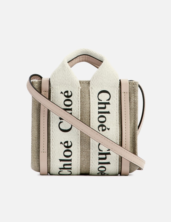 Nano Woody Tote Bag In Linen Placeholder Image