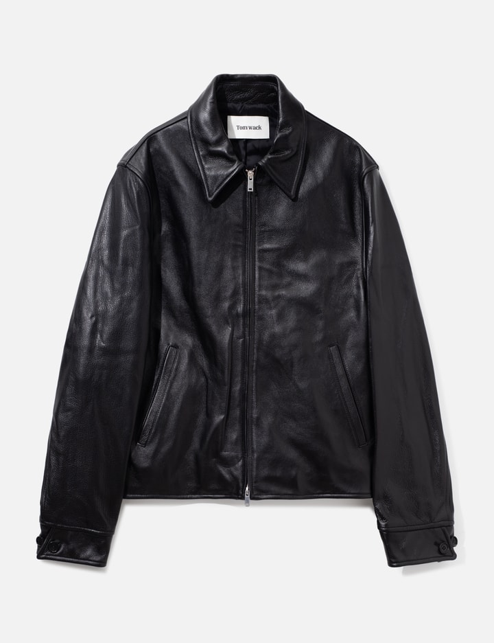 Tonywack Cow Leather Buckle Zip Jacket