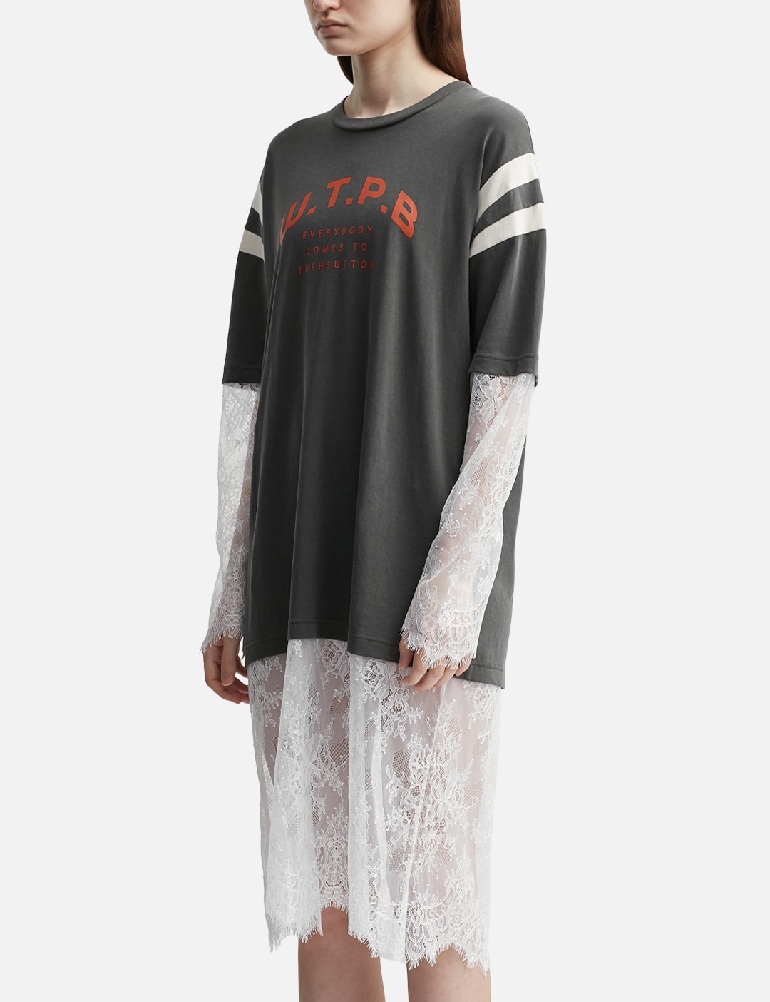 Layered Lace Sleeve Tee view 14
