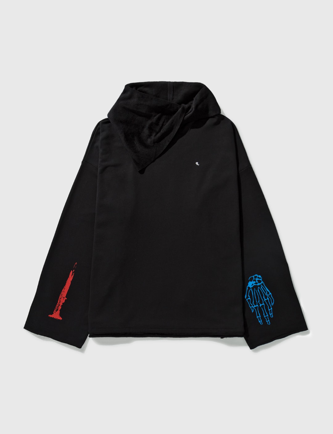 viudo Una noche Hacia abajo Raf Simons - Oversized Printed Scarf Hoodie | HBX - Globally Curated  Fashion and Lifestyle by Hypebeast