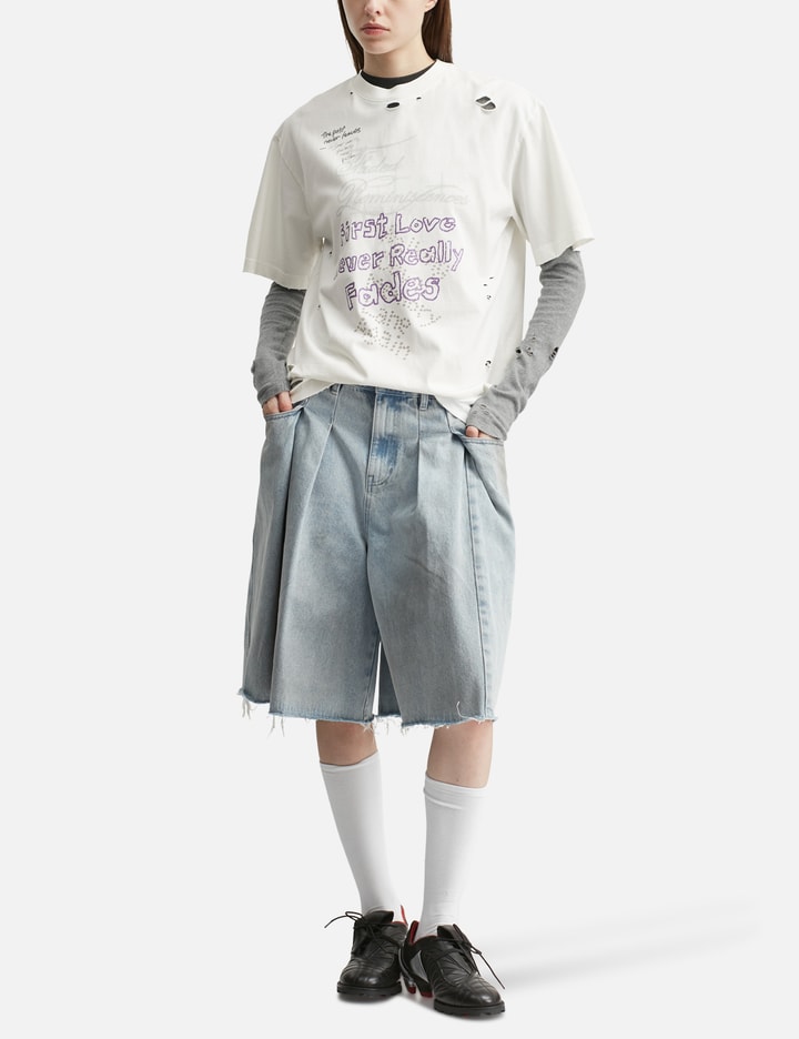 Lcdc Distressed Oversized T-shirt In White