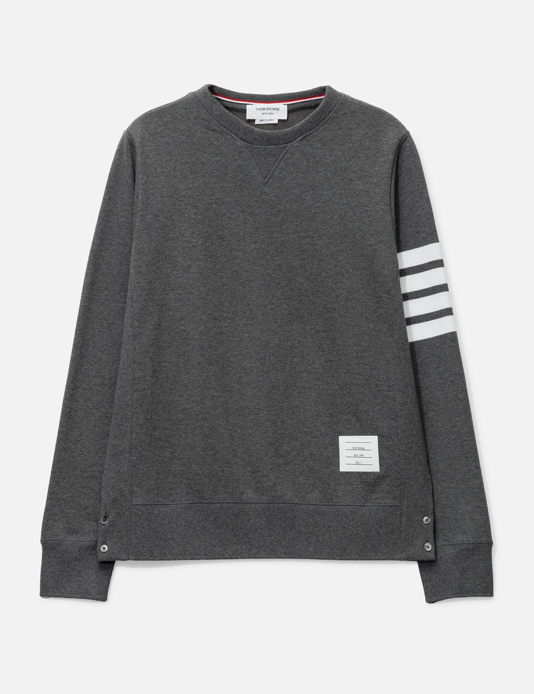 Thom Browne Loopback Jersey Knit 4-Bar Crewneck Sweatshirt HBX