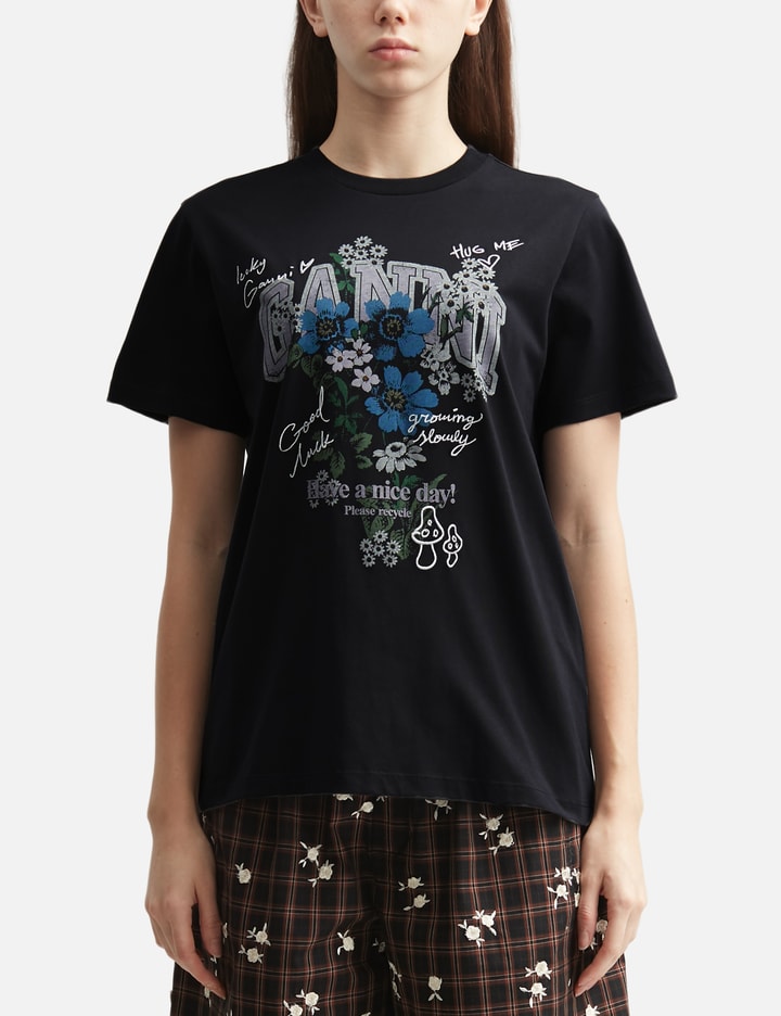 Ganni T-Shirt With Flowers