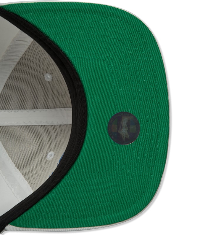 White Striped Font Snapback Cap Placeholder Image