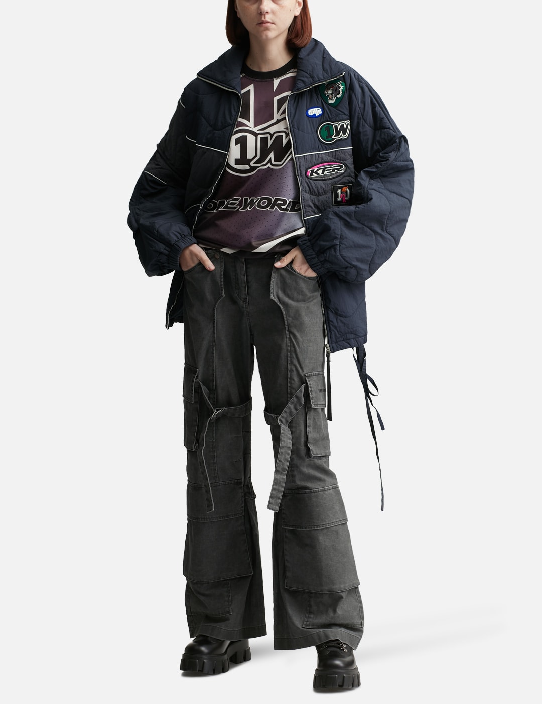 STAMPED PADDED BOMBER view 16