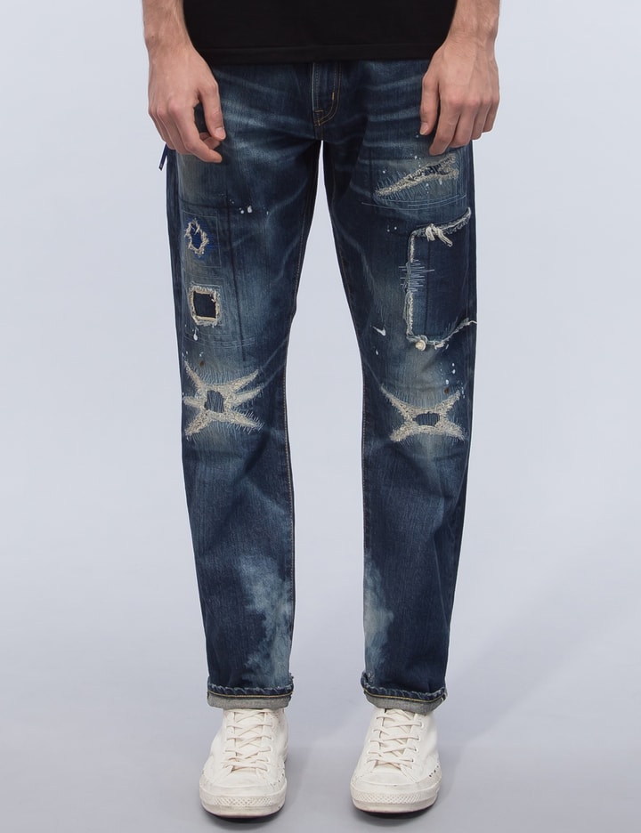 Denim By Vanquish & Fragment - Five Years Wash Wide Straight Denim  