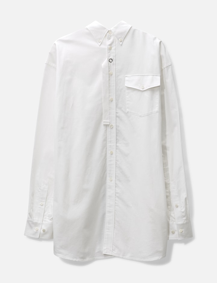 TAKAHIROMIYASHITA THE SOLOIST NEW TWO-WAY ZIP REVERSE BUTTON DOWN COLLAR SHIRT