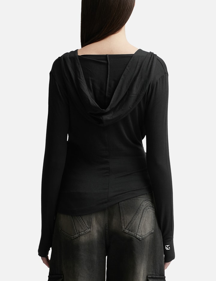 DRAPED HOODED TOP Placeholder Image