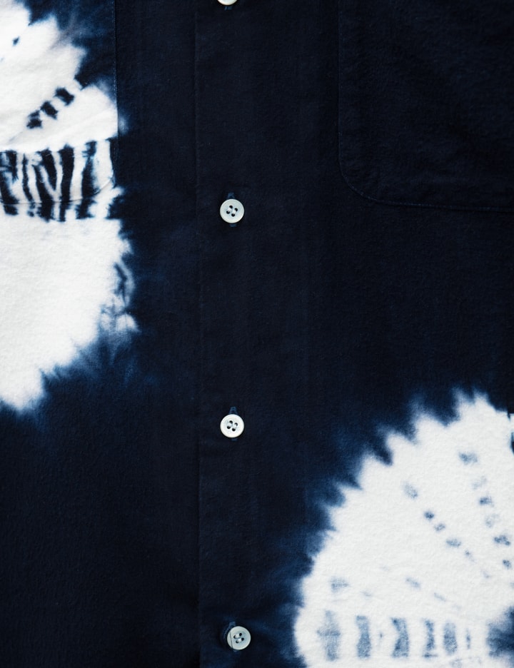 NÒMARHYTHM TEXTILE Hand Dye "Shibori" Flannel Shirt