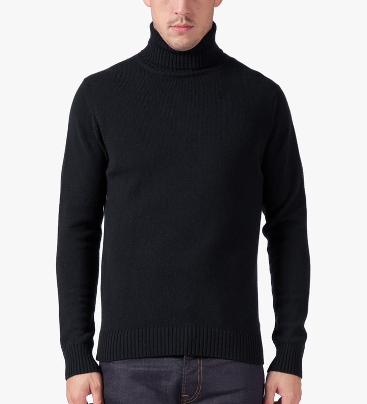 Black Turtleneck Knitted Sweater Placeholder Image