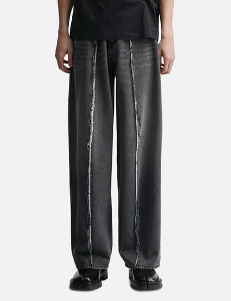 MM6 Maison Margiela - Black Denim Raw Pants | HBX - Globally 