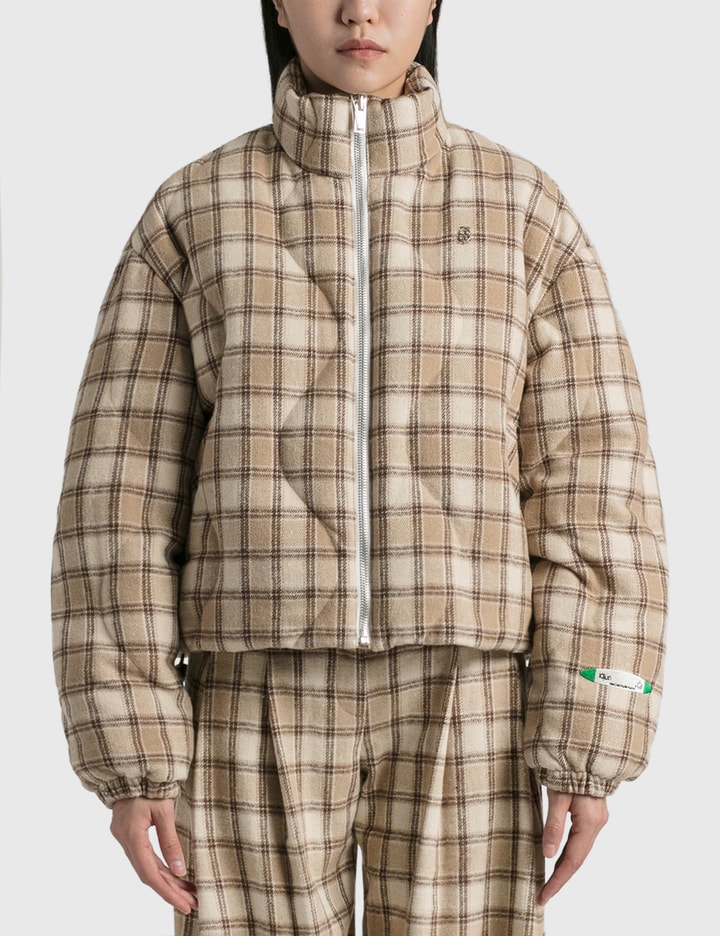 PLAID CHECK PUFFER JACKET Placeholder Image