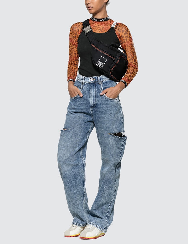 Leopard Print Mesh Top Placeholder Image