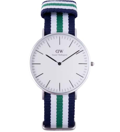 Daniel Wellington Nato Silver Classic Nottingham 40mm Watch HBX