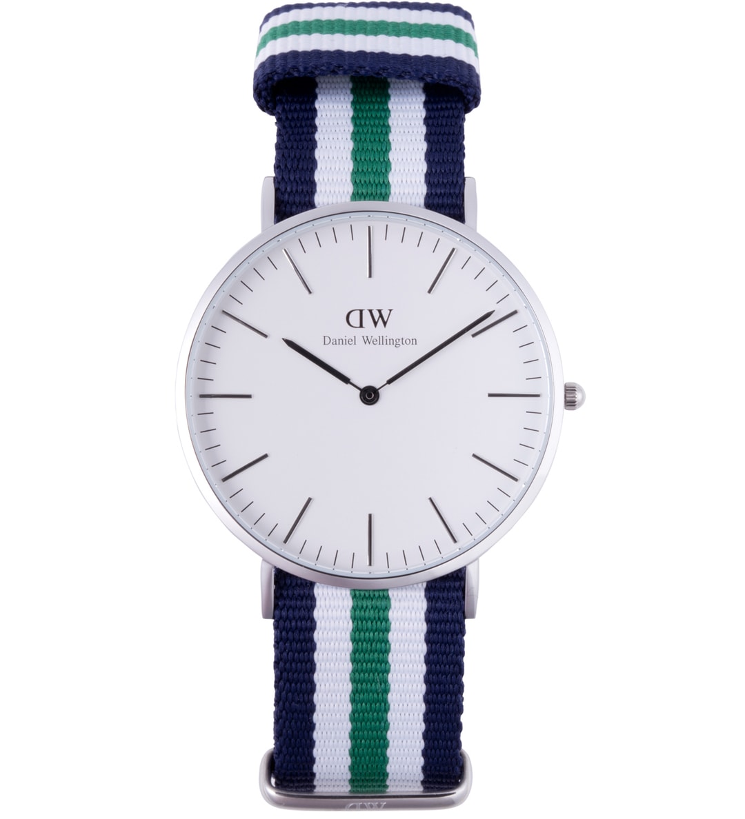 Daniel Wellington Nato Silver Classic Nottingham 40mm Watch HBX