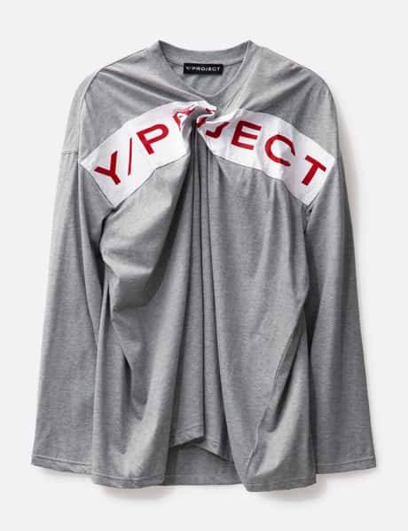 Y/PROJECT Scrunched Logo Long Sleeve T-Shirt