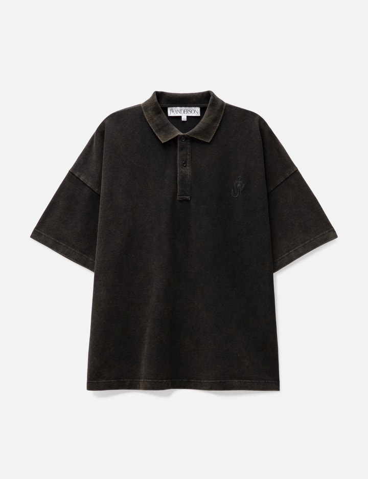 JW ANDERSON POLO SHIRT WITH LOGO EMBROIDERY