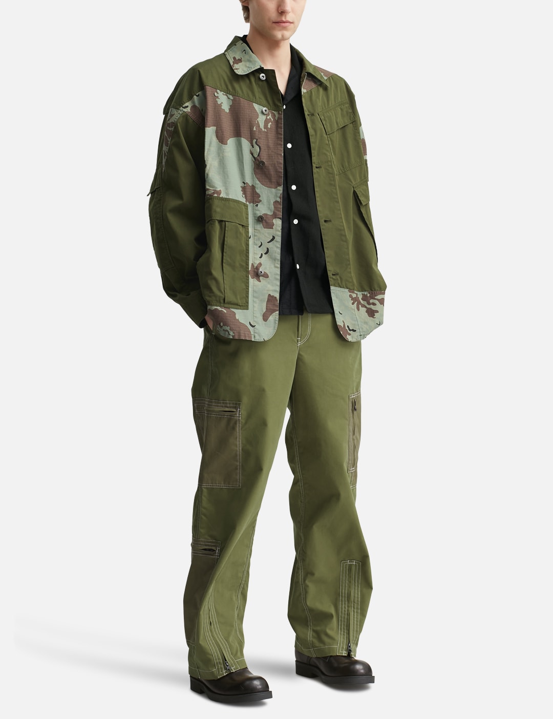 NÒMARHYTHM TEXTILE X Needles Rebuild Coverall Jacket view 20