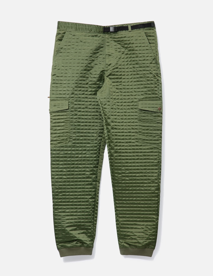 Clot Nylon Checked Pants In Green