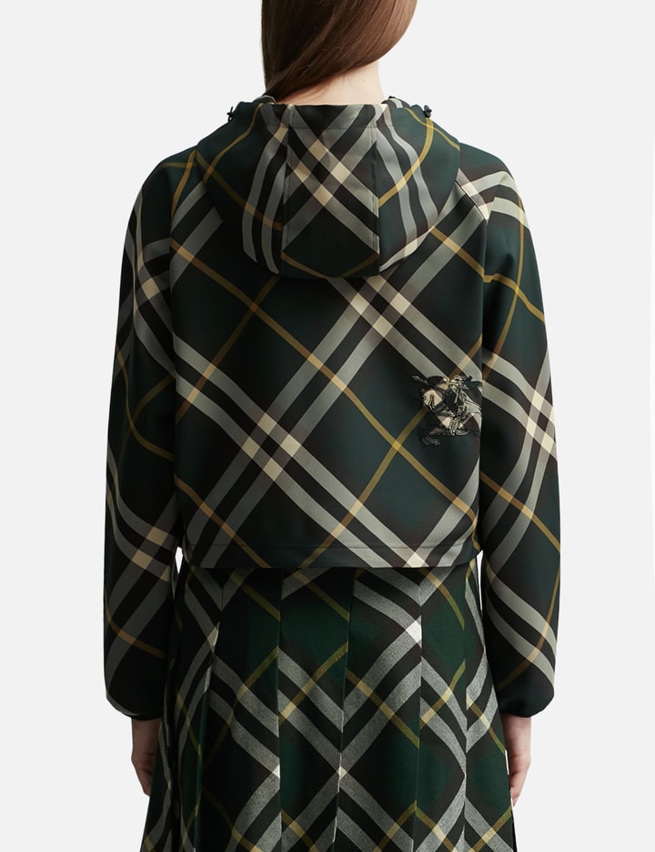 Shop Burberry Cropped Check Lightweight Jacket In Multicolor