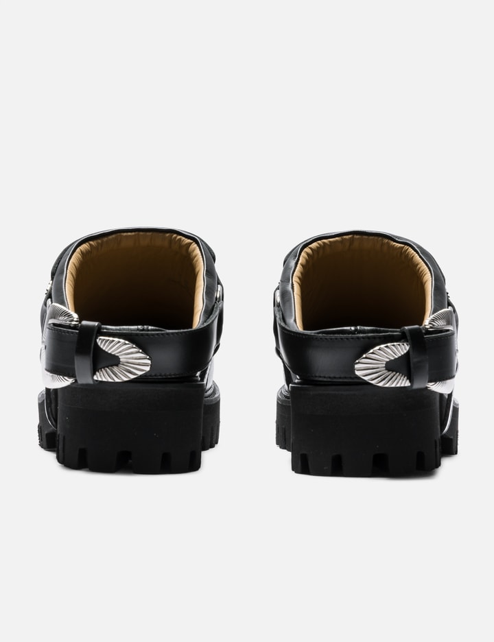 Toga Virilis Black Leather Mules