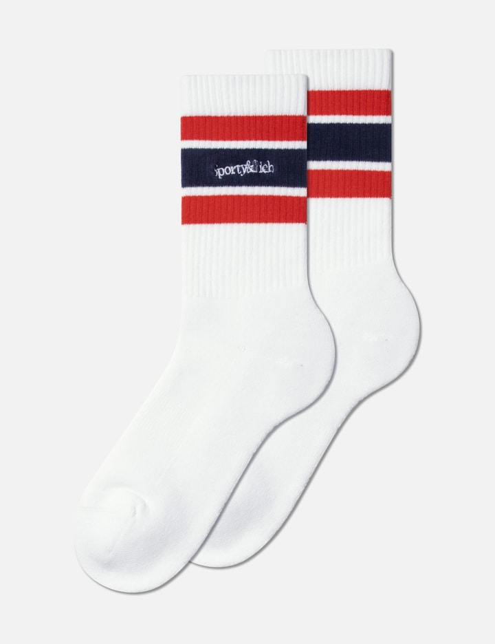 Serif Logo Striped socks Placeholder Image