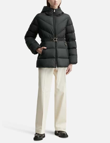 Brosse Diagonal-Quilted Hooded Short Down Jacket view 11