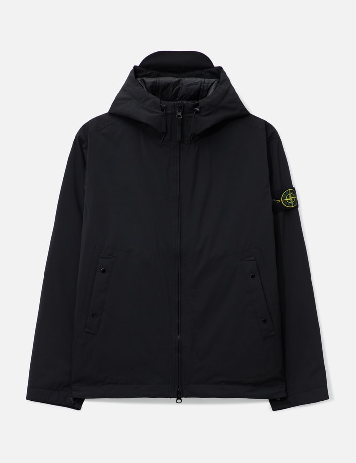 Stone Island Soft Shell-r Padded Jacket In Black