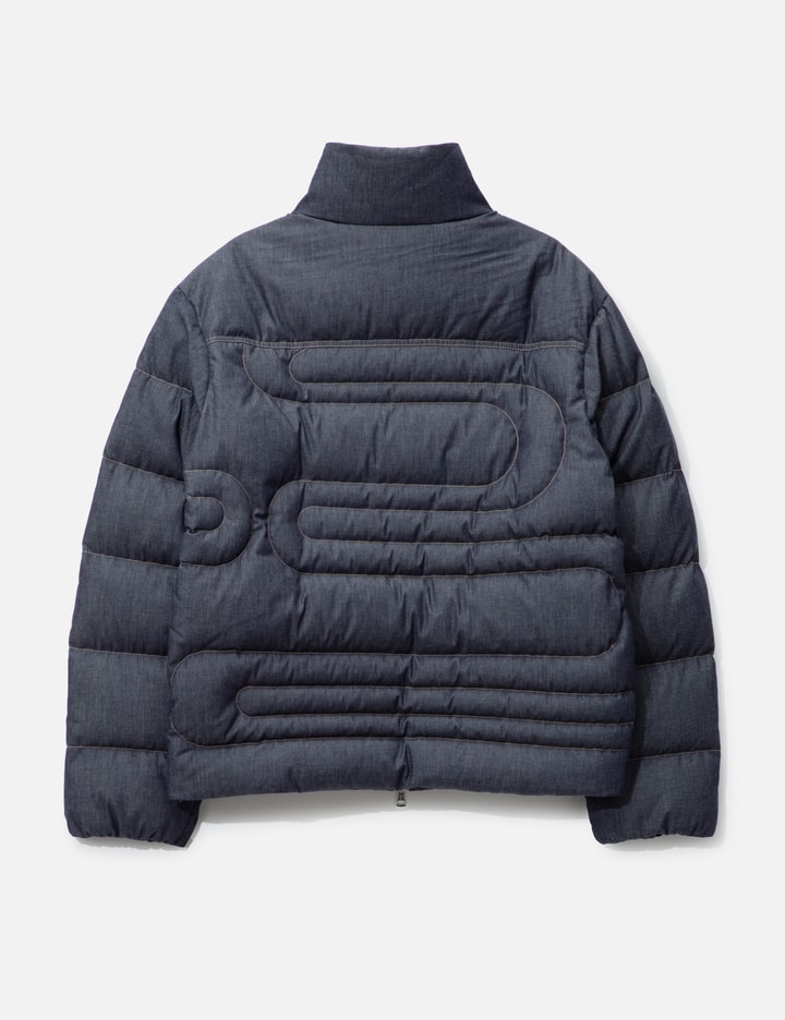 Xiaohai Snake-Quilted Denim Short Down Jacket Placeholder Image